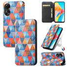 For OPPO A78 4G CaseNeo Colorful Magnetic Leather Phone Case(Rhombus Mandala) - 1