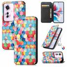 For OPPO Reno11 F 5G CaseNeo Colorful Magnetic Leather Phone Case(Magic Space) - 1
