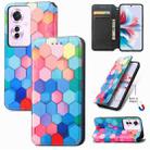 For OPPO Reno11 F 5G CaseNeo Colorful Magnetic Leather Phone Case(Colorful Cube) - 1