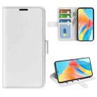 For OPPO A1 5G / A98 R64 Texture Horizontal Flip Leather Phone Case(White) - 1