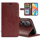 For OPPO A1 5G / A98 R64 Texture Horizontal Flip Leather Phone Case(Brown) - 1