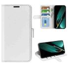 For OPPO K11 5G R64 Texture Horizontal Flip Leather Phone Case(White) - 1