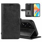 For OPPO A58 R64 Texture Horizontal Flip Leather Phone Case(Black) - 1
