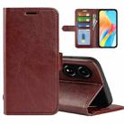 For OPPO A58 R64 Texture Horizontal Flip Leather Phone Case(Brown) - 1