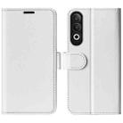 For OPPO K12 R64 Texture Horizontal Flip Leather Phone Case(White) - 1