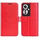 For OPPO Reno11 F 5G R64 Texture Horizontal Flip Leather Phone Case(Red) - 1
