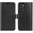 For OPPO Reno12 5G Global R64 Texture Horizontal Flip Leather Phone Case(Black) - 1