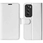 For OPPO Reno12 Pro 5G Global R64 Texture Horizontal Flip Leather Phone Case(White) - 1