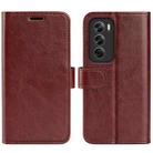 For OPPO Reno12 Pro 5G Global R64 Texture Horizontal Flip Leather Phone Case(Brown) - 1