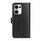 For OPPO Reno13 5G R64 Texture Horizontal Flip Leather Phone Case(Black) - 3