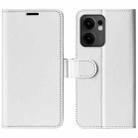 For OPPO Reno13 F R64 Texture Horizontal Flip Leather Phone Case(White) - 1