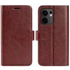 For OPPO Reno13 F R64 Texture Horizontal Flip Leather Phone Case(Brown) - 1
