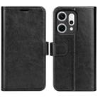 For OPPO Reno14 5G Global R64 Texture Horizontal Flip Leather Phone Case(Black) - 1