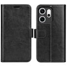 For OPPO Reno14 F 5G R64 Texture Horizontal Flip Leather Phone Case(Black) - 1