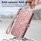 For OPPO Reno11 F 5G Geometric Zipper Wallet Side Buckle Leather Phone Case(Pink) - 2