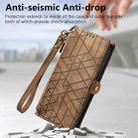 For OPPO Reno11 F 5G Geometric Zipper Wallet Side Buckle Leather Phone Case(Brown) - 2