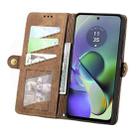 For OPPO Reno11 F 5G Geometric Zipper Wallet Side Buckle Leather Phone Case(Brown) - 3