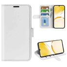 For Realme Narzo N53 / C53 R64 Texture Horizontal Flip Leather Phone Case(White) - 1