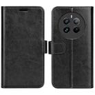 For Realme 12+ 5G R64 Texture Horizontal Flip Leather Phone Case(Black) - 1