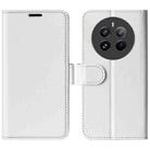 For Realme 12+ 5G R64 Texture Horizontal Flip Leather Phone Case(White) - 1