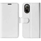 For Realme C67 4G R64 Texture Horizontal Flip Leather Phone Case(White) - 1