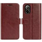 For Realme C67 4G R64 Texture Horizontal Flip Leather Phone Case(Brown) - 1