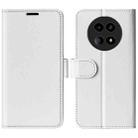 For Realme 12 5G R64 Texture Horizontal Flip Leather Phone Case(White) - 1