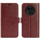 For Realme 12 5G R64 Texture Horizontal Flip Leather Phone Case(Brown) - 1