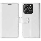 For Realme C63 R64 Texture Horizontal Flip Leather Phone Case(White) - 1