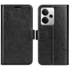 For Realme 14 5G R64 Texture Horizontal Flip Leather Phone Case(Black) - 1