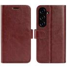 For Samsung Galaxy S23 FE 5G R64 Texture Horizontal Flip Leather Phone Case(Brown) - 1
