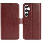 For Samsung Galaxy S24+ 5G R64 Texture Horizontal Flip Leather Phone Case(Brown) - 1