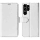 For Samsung Galaxy S24 Ultra 5G R64 Texture Horizontal Flip Leather Phone Case(White) - 1