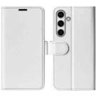 For Samsung Galaxy S24 FE 5G R64 Texture Horizontal Flip Leather Phone Case(White) - 1