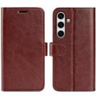 For Samsung Galaxy S24 FE 5G R64 Texture Horizontal Flip Leather Phone Case(Brown) - 1