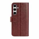 For Samsung Galaxy S24 FE 5G R64 Texture Horizontal Flip Leather Phone Case(Brown) - 3