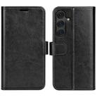 For Samsung Galaxy S25 5G R64 Texture Horizontal Flip Leather Phone Case(Black) - 1