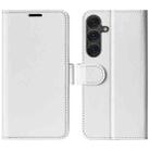 For Samsung Galaxy S25 5G R64 Texture Horizontal Flip Leather Phone Case(White) - 1