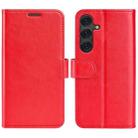 For Samsung Galaxy S25 5G R64 Texture Horizontal Flip Leather Phone Case(Red) - 1