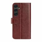 For Samsung Galaxy S25+ 5G R64 Texture Horizontal Flip Leather Phone Case(Brown) - 3