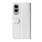 For Samsung Galaxy S25 Edge 5G R64 Texture Horizontal Flip Leather Phone Case(White) - 3