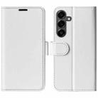 For Samsung Galaxy S25 FE 5G R64 Texture Horizontal Flip Leather Phone Case(White) - 1