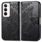 For OPPO Reno12 Pro Global Butterfly Love Flower Embossed Leather Phone Case(Black) - 2