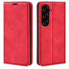 For Samsung Galaxy S23 FE 5G Retro-skin Magnetic Suction Leather Phone Case(Red) - 1