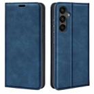 For Samsung Galaxy A15 Retro-skin Magnetic Suction Leather Phone Case(Dark Blue) - 1