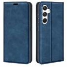 For Samsung Galaxy S24 5G Retro-skin Magnetic Suction Leather Phone Case(Dark Blue) - 1