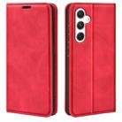 For Samsung Galaxy S24 5G Retro-skin Magnetic Suction Leather Phone Case(Red) - 1