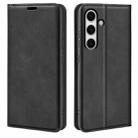 For Samsung Galaxy S24 FE 5G Retro-skin Magnetic Suction Leather Phone Case(Black) - 1