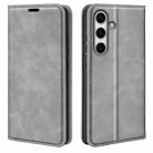 For Samsung Galaxy S24 FE 5G Retro-skin Magnetic Suction Leather Phone Case(Grey) - 1