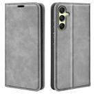 For Samsung Galaxy A16 Retro-skin Magnetic Suction Leather Phone Case(Grey) - 1